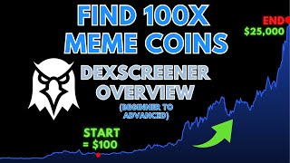 Dexscreener Overview  How to use Dexscreener to Find 100x Meme Coins Beginner to Advanced Guide [upl. by Ilonka]