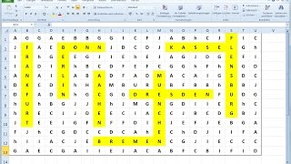 Wortsuchspiel mit Excel schnell erstellen [upl. by Erline]