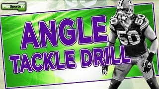 Football Angle Tackle Drill [upl. by Burkitt684]