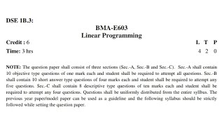 Linear programming syllabus for the BSc 6th semester [upl. by Jourdan]