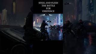 Steel And Flesh The Battle for Existence AI Movie Concept Animation shorts aianimation scifi [upl. by Idette]