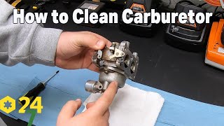 How to Clean Carburetor on John Deere Mower  Remove Clean and Install Carburetor [upl. by Mountford]