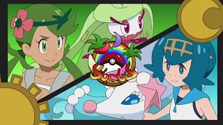 Lana vs Mallow Pokemon Sun and Moon Episode 130 English Dub [upl. by Ivers]