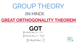 Character Table Part 2GREAT ORTHOGONALITY THEOREM [upl. by Larred]