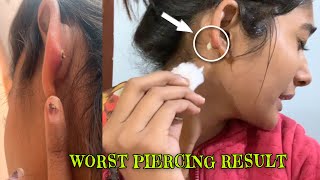 Must watch before getting ear piercing 😖 Upasana kadyan [upl. by Nisbet]