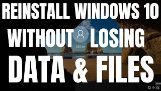 How To Reinstall Windows 10 WITHOUT Losing Personal DataFiles [upl. by Lindley]