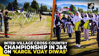 Kargil Vijay DivasArmy organises InterVillage CrossCountry Championship for Boys and Girls in JampK [upl. by Walsh]