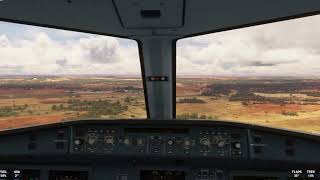 Qantas Pilots View ✈️ Touching Down at Cloncurry Airport Australia in MSFS 2020 [upl. by Carpet205]