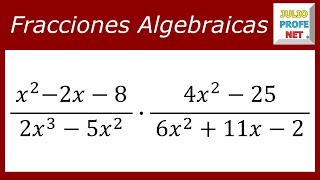 MULTIPLICAR FRACCIONES ALGEBRAICAS  Ejercicio 1 [upl. by Gargan]