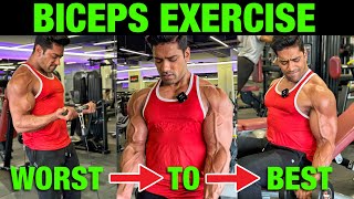 5 BEST amp 5 WORST Exercise To Build BIGGER BICEPS [upl. by Hsivat]