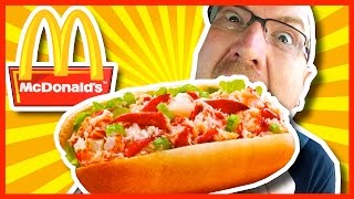 McDonalds McLobster Sandwich Review  Drive Thru test  1st time trying the McLobster [upl. by Nai]