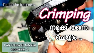 rj45 crimping tutorial malayalam  for beginners  Dineesh Kumar C D  LAN Networking  Ethernet [upl. by Anitsuga]