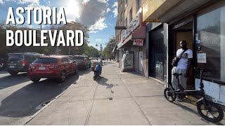 Astoria Boulevard Walking Tour in Queens NYC 4K [upl. by Nohtiek]