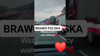 Konwój straży pożarnej jedzie na ratunek Polakom dotkniętym powodzią 👏👏👏 [upl. by Ayekel]