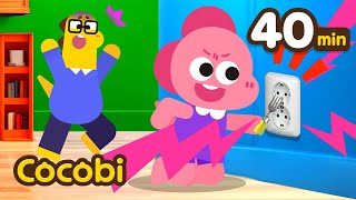 Mix  Daily Safety Tips Songs for Kids  Electricity Safety Elevator Boo Boo Song  Cocobi [upl. by Berga]