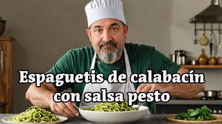 Espaguetis de calabacín con salsa pesto Receta única [upl. by Dante]