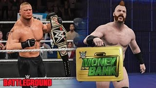 WWE Battleground 2015  Brock Lesnar Wins WWE Title amp Sheamus Cashes Money in The Bank [upl. by Rik]