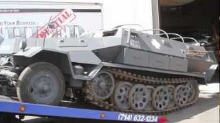 World War 2 German Hanomag Sd Kfz 2516 HalfTrack Being Delivered to New Home [upl. by Juley]