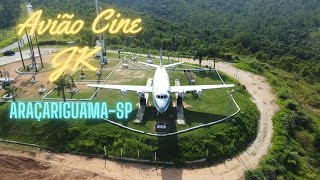 Avião CINE JK da Praça Santos Dumont em Araçariguama  SP I dronesampa [upl. by Schnurr226]