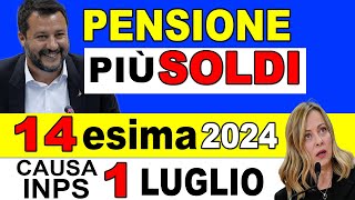 AVVISO INPS⚠️PENSIONI LUGLIO  VERIFICA ANTICIPO QUATTORDICESIMA 2024  IMPORTI REQUISITI DOMANDE [upl. by Ennaus583]