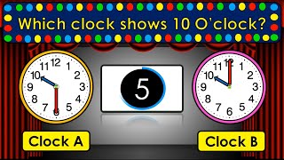 Telling Time Quiz Half Past and O’Clock for Kids in English [upl. by Cummins]