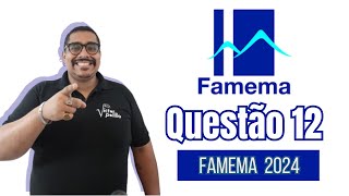 QUESTÃO 12  FAMEMA Marília 2024  RESPVP [upl. by Atsugua]