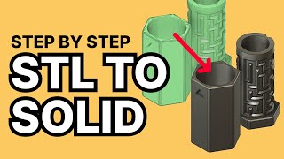 Convert STL Mesh to a Solid Body in Fusion 360 2023 [upl. by Cowey]