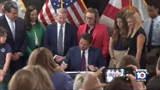 Florida Gov Ron DeSantis signs bill that bands kids under 14 from having social media accounts [upl. by Nyladnor860]