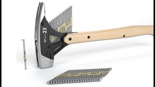 Hammer with Collated Nail Dispenser  Michael Young patent pending [upl. by Irena]