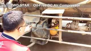 FDD108 watering car oilfree DC air compressor [upl. by Hayes529]