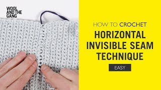 How To Crochet Horizontal Invisible Seam [upl. by Namzed]