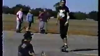 Skateboard session at Anadarko High School October 1990 No wagons crew [upl. by Anelej311]