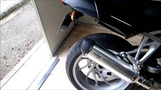 BMW K1200S Shark DSX5 exhaust sound [upl. by Sirois127]