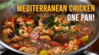 Healthy Mediterranean Chicken Recipe Made Easy [upl. by Zoie873]