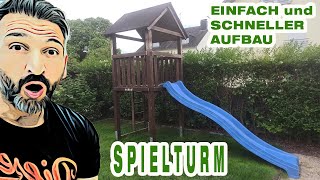 Spielturm mit Rutsche  einfach und schnell gebaut [upl. by Tybald394]