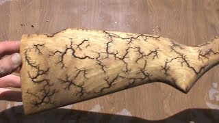 Lightning Camo Lichtenberg Fractal Burn Gun Stock Marlin Model 60 22 LR [upl. by Bryon]