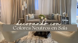 Sala en Colores Neutros y Ventanas Pequeñas Tips [upl. by Stearn]