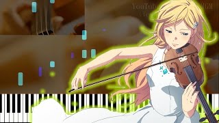 【Kousei amp Kaori Performance Ver】Your Lie in April ED  quotKiramekiquot Piano ft ViolinxViola [upl. by Elgna]