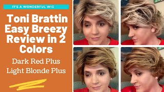 Toni Brattin Wig Review EASY BREEZY in Different Colors from QVC [upl. by Ahsemit]