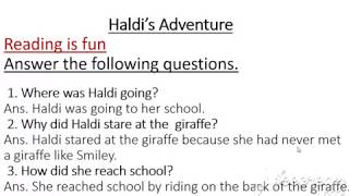 NCERT CLASS 2 ENGLISH MARIGOLD UNIT 1  HALDIS ADVENTURE  questions and answers [upl. by Akena368]