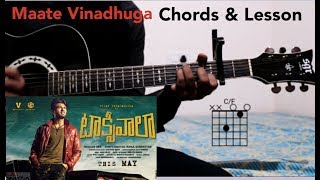 Maate Vinadhuga song Taxiwaala Movie  Chords  lesson  cover  tabs  guitar  cover [upl. by Piotr401]