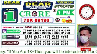 LOTTERY LIVE DEAR NAGALAND STATE LOTTERY SAMBAD DRAW RESULT 24072024 NAGALAND LOTTERY LIVE [upl. by Bethena103]