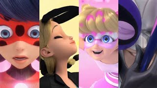 Miraculous Ladybug  All Season 4 Transformations OUTDATED [upl. by Cyprian793]