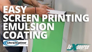 Easy Screen Printing  Emulsion Coating [upl. by Annaiv]