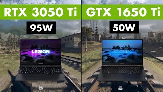 RTX 3050 Ti vs GTX 1650 Ti laptop  Test in 11 Games [upl. by Etnahs]