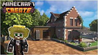 Building a CHICKEN farm amp FARMHOUSE Minecraft Create Mod [upl. by Brandie274]