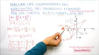 B221 Baricentro de un triángulo en el plano cartesiano [upl. by Micky]