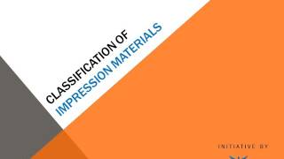 Classification of IMPRESSION MATERIALS in a Min [upl. by Nylloc]