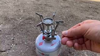 GasOne Camping Stove Fuel Blend Isobutane Efficient and High Output Review [upl. by Steve]