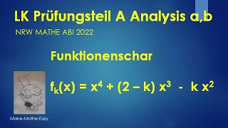 LK Prüfungsteil A Mathe Abi NRW 2022 Analysis a und b [upl. by Aynekal]